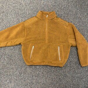 MADEWELL 1/2 Zip Faux Shearling Pullover Jacket size XS